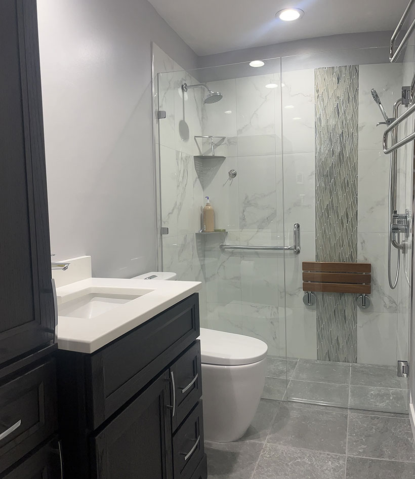modern bathroom renovation victoria bc walk in shower tile